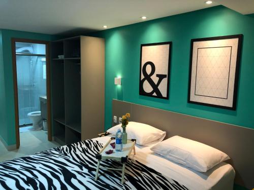 Posteľ alebo postele v izbe v ubytovaní Magnífico Flat no melhor de Manaíra - Apart Hotel