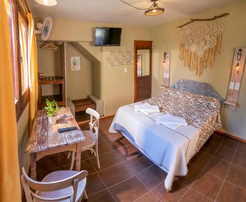 Llit o llits en una habitació de Cabañas La Matera
