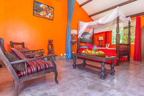 Bungalow charmant avec vue sur la mer à Sainte Rose