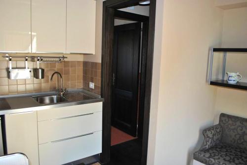 Køkken eller tekøkken på One bedroom appartement with shared pool and wifi at Montalto delle Marche