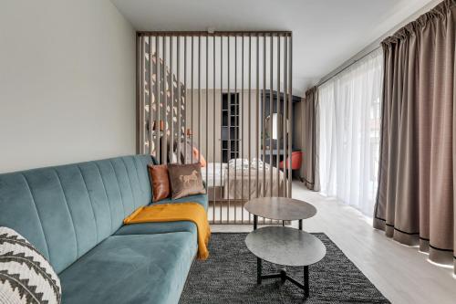 Χώρος καθιστικού στο Monte Carlo Luxury Suites with Parking by Lion Apartments Sopot