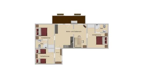 a vector floor plan of a house at Jakoberhof- Bergeweise Urlaubsfeeling in Untertscheltsch