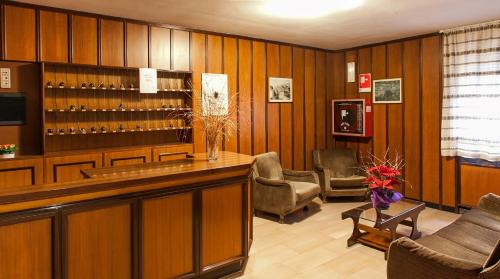 The lobby or reception area at Albergo Michielini