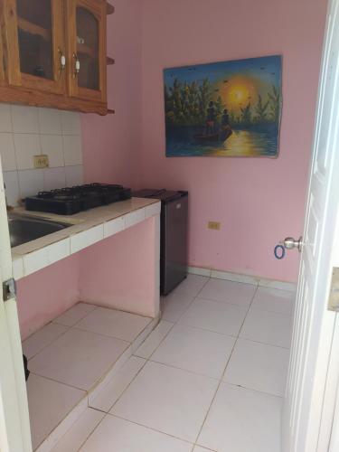 Virtuvė arba virtuvėlė apgyvendinimo įstaigoje Hotel Tipico Maura