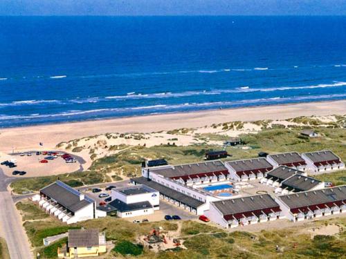 an aerial view of a resort on the beach at 6 person holiday home in Brovst-By Traum in Brovst