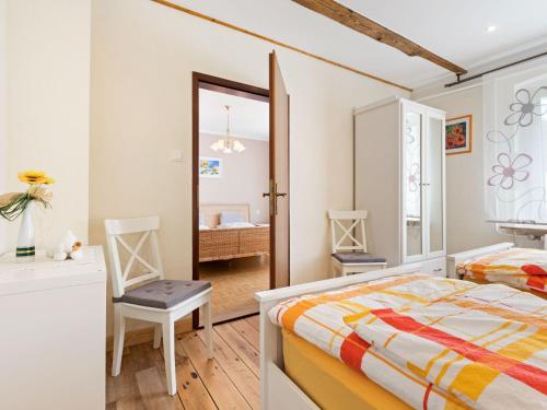 מיטה או מיטות בחדר ב-Modern Holiday Home in Zierow with Terrace