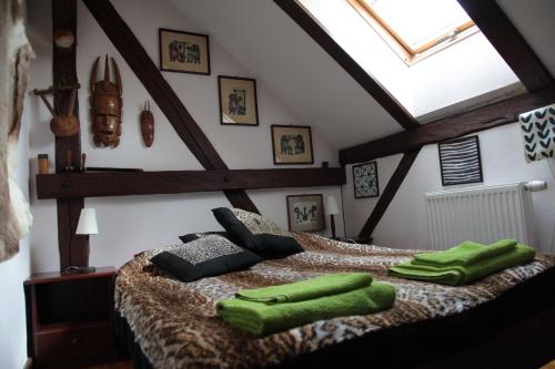 Postel nebo postele na pokoji v ubytování Orlik Mazury