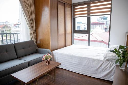 Tempat tidur dalam kamar di Alaya 10 Apartment