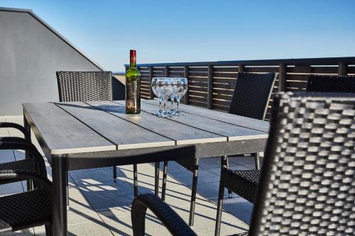 Balkoni atau teres di Mountain Apartments Klínovec Hexagon