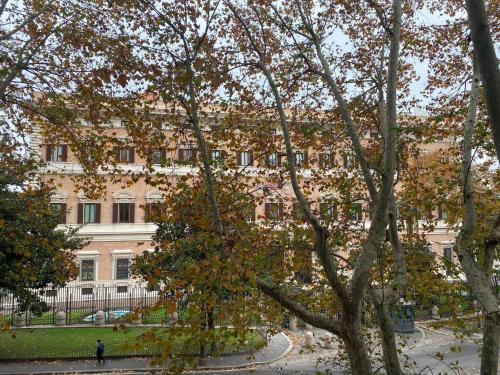 a building with a tree in front of it at Grand Hotel Palace Rome in Rome