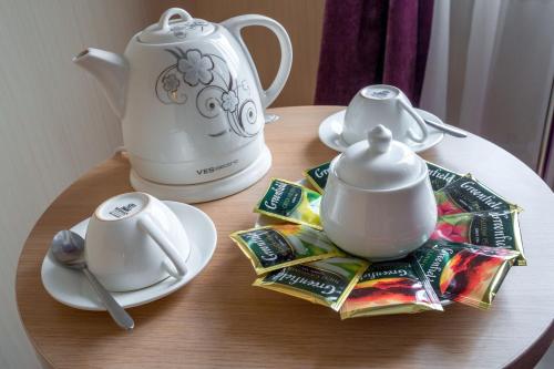 Coffee and tea making facilities at Herzen House