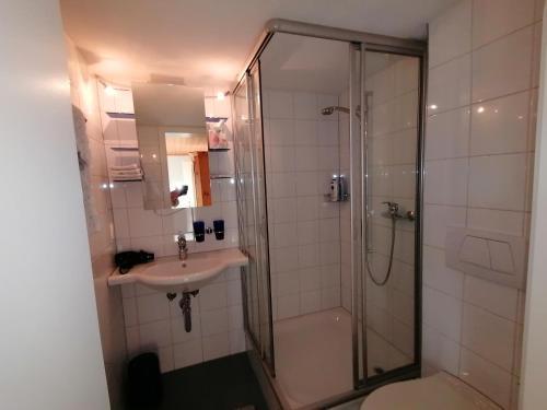 Kylpyhuone majoituspaikassa Gasthaus Bären Schlatt