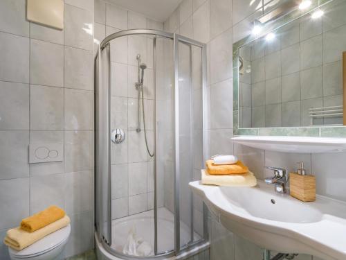 Koupelna v ubytování Appartementhaus Arbiskogelblick