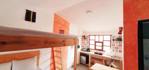 Kuchyň nebo kuchyňský kout v ubytování Kukul'ik Studios & Workspace