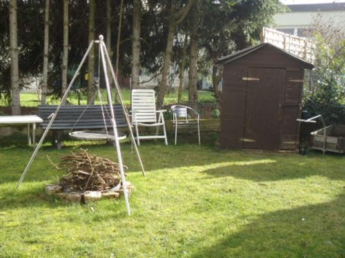Κήπος έξω από το Ferienwohnung Am Neuberg