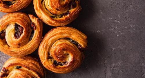 a pile of pastries sitting on top of a table at Malmaison York in York
