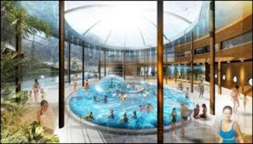 a rendering of a swimming pool in a building at Appartement cosy à Tarbes - Terrasse et jardin clôturé in Tarbes