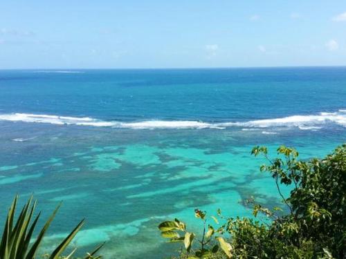 a view of the ocean with the water at Appartement spacieux avec vue sur mer, Le Vauclin, 79 m² in Le Vauclin