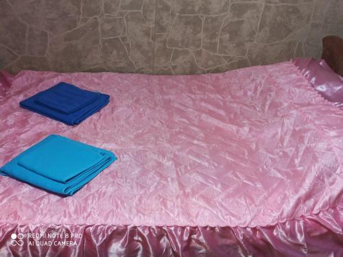 מיטה או מיטות בחדר ב-Samye Ecologichnye Apartmenty on Krylova