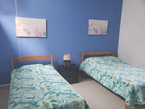 Cama o camas de una habitación en Hostal Francia