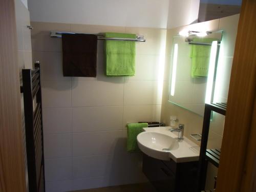 Koupelna v ubytování Ferienwohnung Siloblick