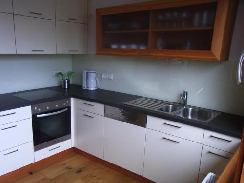 Ferienwohnung Siloblickにあるキッチンまたは簡易キッチン