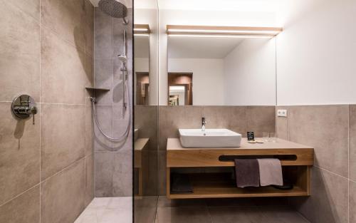 Koupelna v ubytování Hotel Birkenbrunn