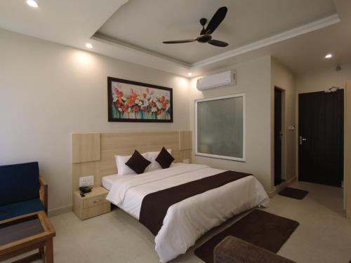 Cama o camas de una habitación en Punyah Residency Rishikesh