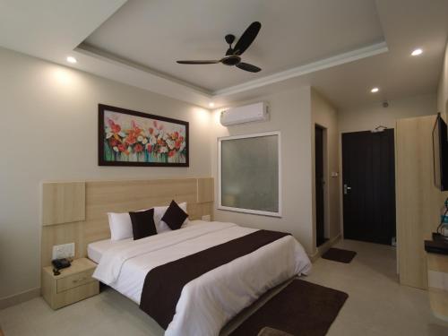 Cama o camas de una habitación en Punyah Residency Rishikesh