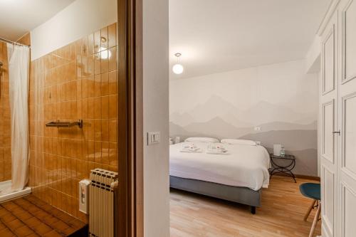 Koupelna v ubytování Hotel Dufour