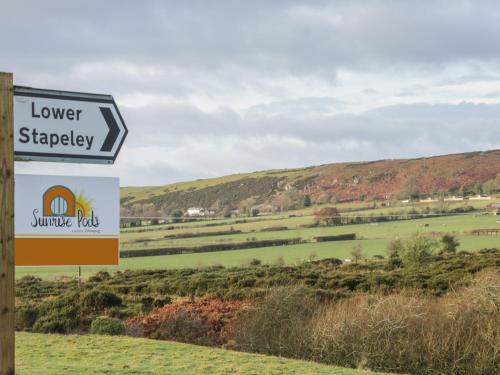 a sign for a lower sanctuary in a field at Stapeley Pod in Shrewsbury