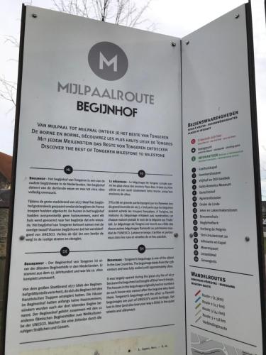 a sign for the niuazphrine behrir at Le petit béguinage in Tongeren