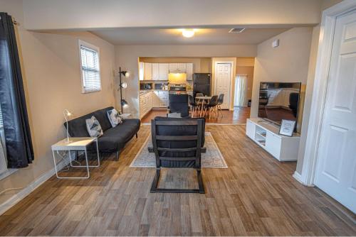 a living room with a couch and a table at Nice 3B 2BA Near Downtown 2 Min AtandT Center in San Antonio