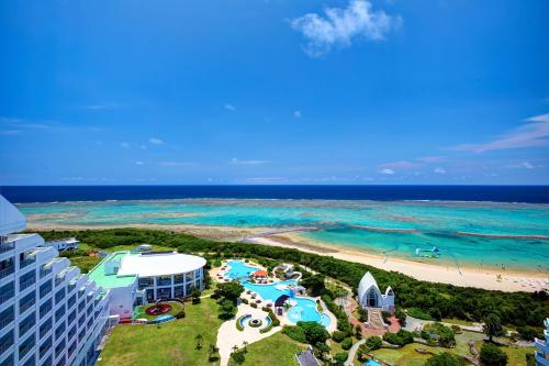an aerial view of a resort and the beach at ANA InterContinental Ishigaki Resort by IHG in Ishigaki Island