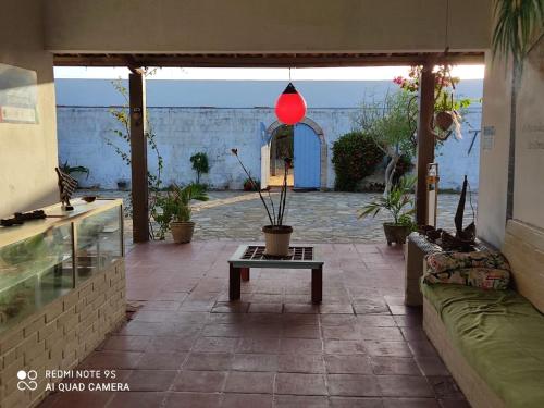 Ein Balkon oder eine Terrasse in der Unterkunft Pousada e Restaurante Tremembé