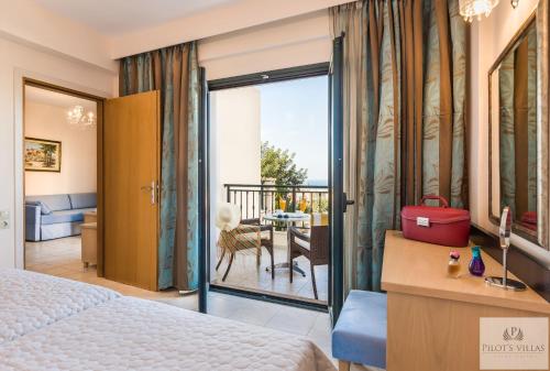 Katil atau katil-katil dalam bilik di Pilot's Villas Luxury Suites