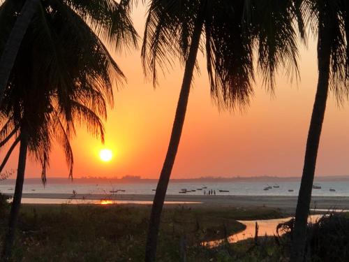 O pôr ou nascer do sol visto da casa de hóspedes ou dos arredores