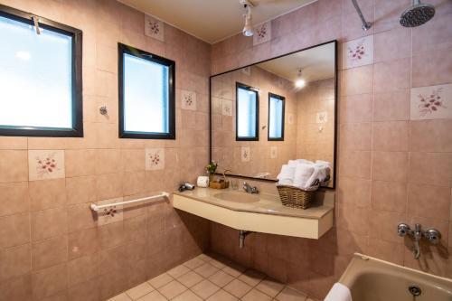 Ванна кімната в Hotel Salto Del Laja