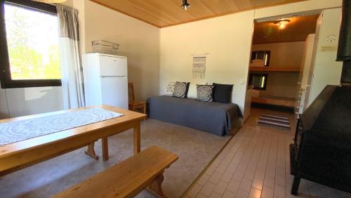 A seating area at Riihivuori Cottages