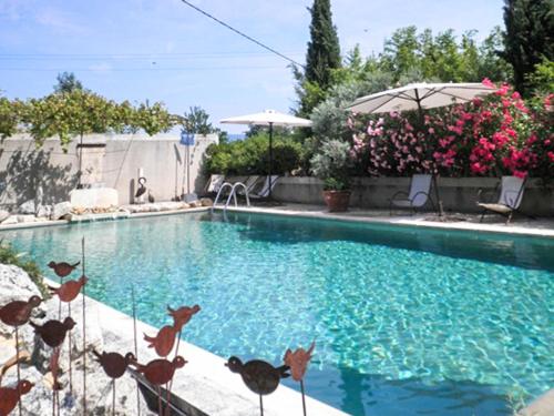 Maison de 2 chambres avec piscine partagee jardin amenage et wifi a Oppedeの敷地内または近くにあるプール