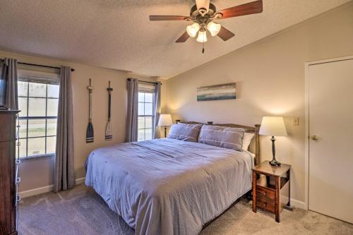 A bed or beds in a room at White River Fishing Escape with Deck and Patio!