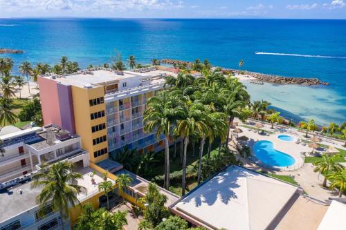an aerial view of the resort and the ocean at Zenitude Hôtel Résidences Le Salako in Le Gosier