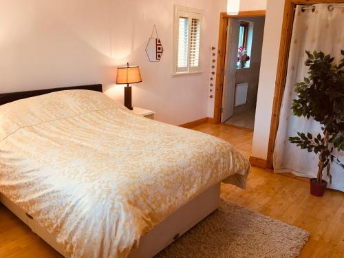 Postel nebo postele na pokoji v ubytování 4 Bedrooms with stunning Lake View Drumcoura Lake Resort beside Saloon & equestrian Centre, Lakes & Forest