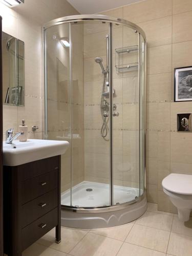 Kúpeľňa v ubytovaní Apartament Góralka