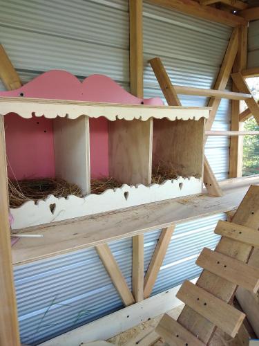 a nesting box in the roof of a house at Fío Fío Patagonia in Chaitén