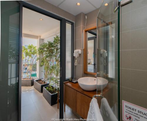 Koupelna v ubytování Mojzo Inn Boutique Hotel