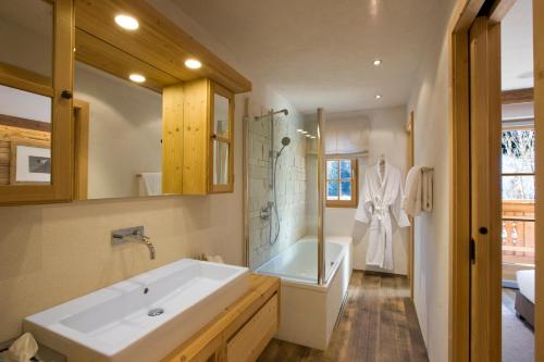 Kylpyhuone majoituspaikassa Chalet Corvara