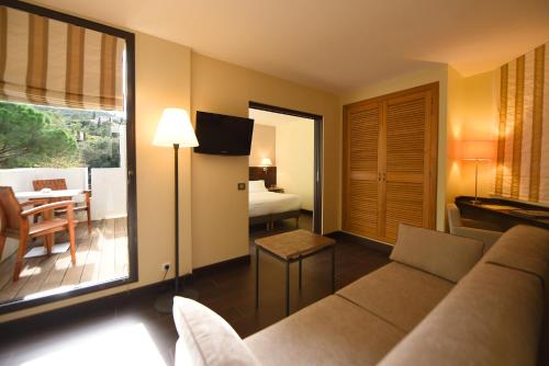 Χώρος καθιστικού στο Hôtel La Roya