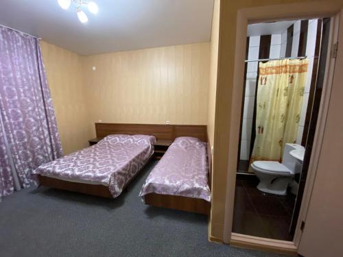 ヴィチャゼヴォにあるMishelのベッド2台とトイレ付きの小さな部屋です。
