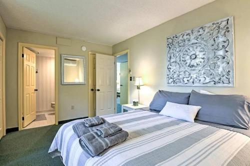 a bedroom with a large bed in a room at LAKEFRONT Penthouse at Jack Frost Big Boulder in Lake Harmony